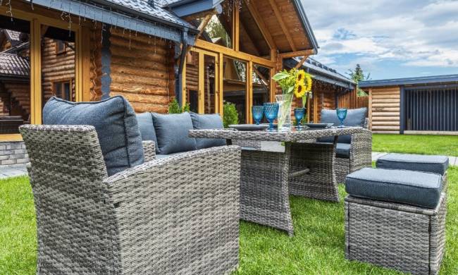 Комплект мебели ZOYA из искусственного ротанга (серый)