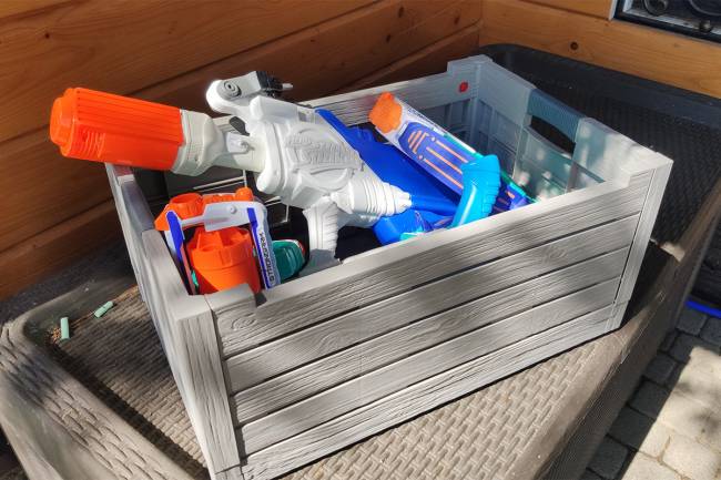 Ящик пластиковый складной Toomax Florida 50л, светло-серый Ящик пластиковый складной Toomax Florida 50л, светло-серый