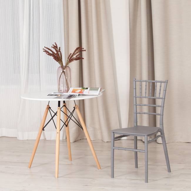 Стул CHAVARI (mod. 101) пластик, 40 х 49 х 88 см, Grey (Cерый) 09 (Комплект из 2 шт.) серый пластик Стул CHAVARI (mod. 101) пластик, 40 х 49 х 88 см, Grey (Cерый) 09 (Комплект из 2 шт.) серый пластик