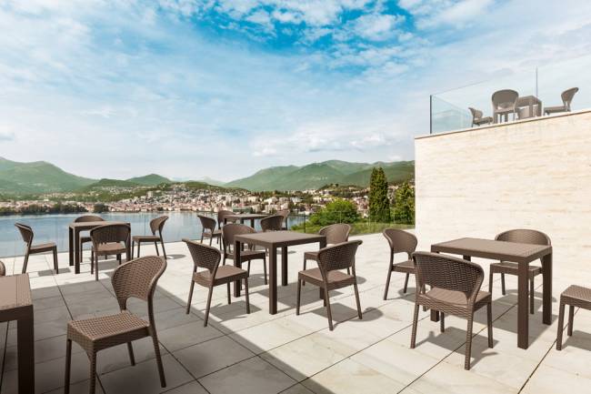 Стул пластиковый плетеный Daytona коричневый 550х610х810 мм Стул пластиковый плетеный Daytona коричневый 550х610х810 мм