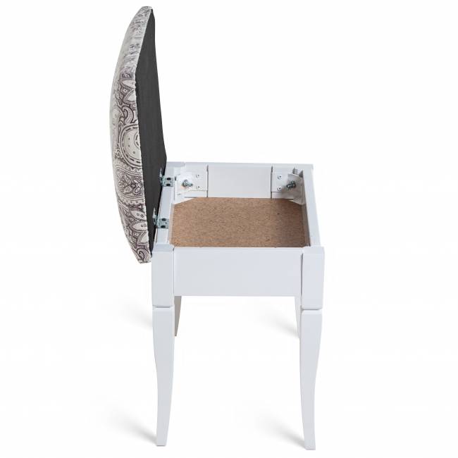 Банкетка Ретро М с ящиком белый, ткань меркурий Банкетка Ретро М с ящиком белый, ткань меркурий