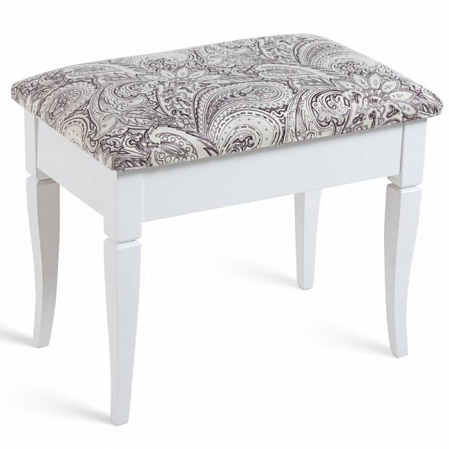 Банкетка Ретро М с ящиком белый, ткань меркурий Банкетка Ретро М с ящиком белый, ткань меркурий