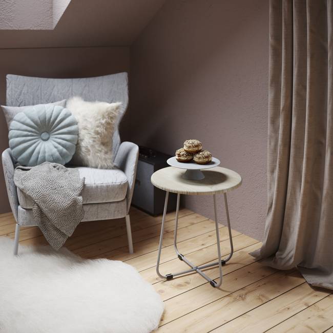 Стол журнальный BeautyStyle 14 дуб сонома/металлик Стол журнальный BeautyStyle 14 дуб сонома/металлик