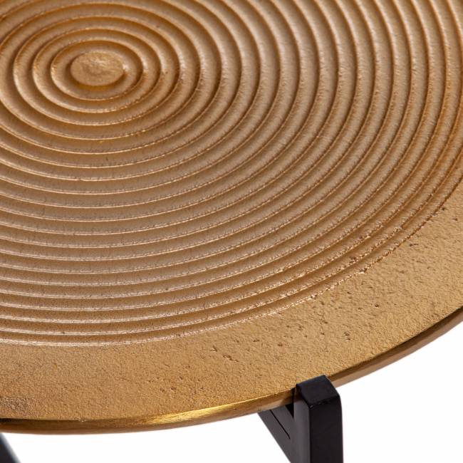 Столик кофейный Secret De Maison BLOOM ( mod. 11873-B ) алюминиевый сплав, 46*46*51 см, черный/античная медь черный/античная медь алюминиевый сплав