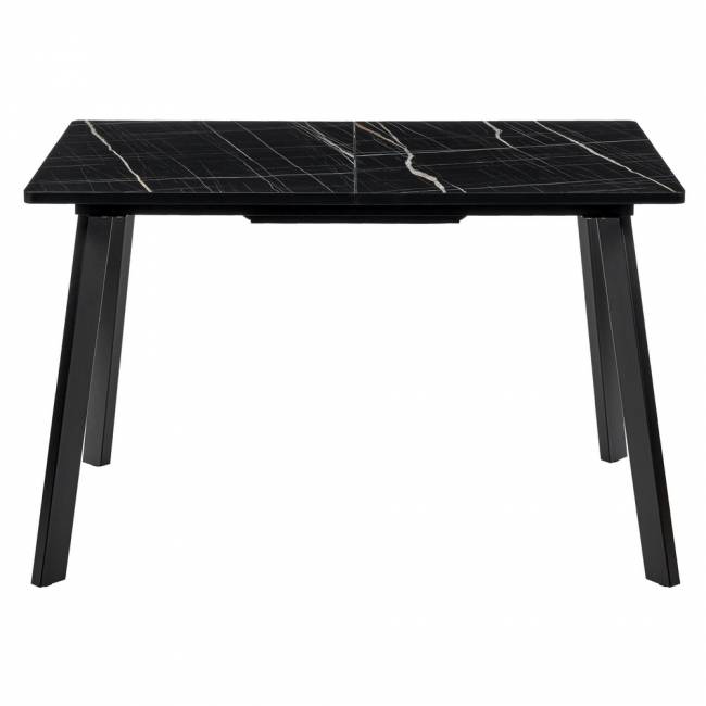 Стол Dublin раскладной 120-160х80х75 чёрный мрамор с чёрными ножками Стол Dublin раскладной 120-160х80х75 чёрный мрамор с чёрными ножками
