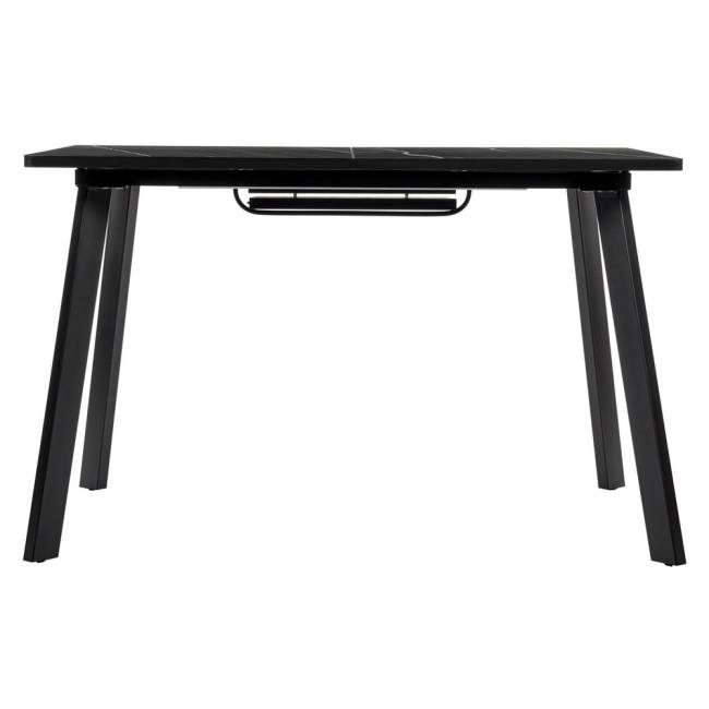 Стол Dublin раскладной 120-160х80х75 чёрный мрамор с чёрными ножками Стол Dublin раскладной 120-160х80х75 чёрный мрамор с чёрными ножками