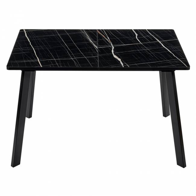 Стол Dublin раскладной 120-160х80х75 чёрный мрамор с чёрными ножками Стол Dublin раскладной 120-160х80х75 чёрный мрамор с чёрными ножками