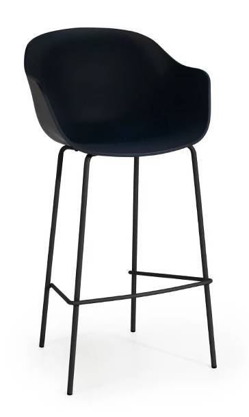 Кресло барное пластиковое Globe-K Bar тортора, серый 610х580х1120 мм Кресло барное пластиковое Globe-K Bar тортора, серый 610х580х1120 мм