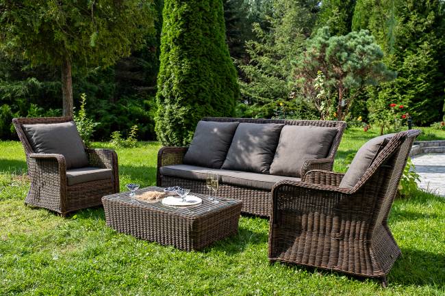 "Гляссе" лаунж-зона из искусственного ротанга, цвет коричневый "Гляссе" лаунж-зона из искусственного ротанга, цвет коричневый