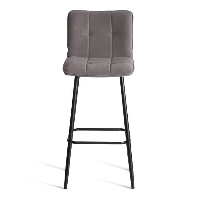 Барный стул  Bari/Бари велюр, серый, 29, 45х56х110 см серый велюр