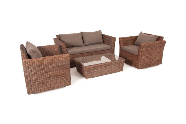 "Капучино Сингл" лаунж-зона из искусственного ротанга, цвет коричневый "Капучино Сингл" лаунж-зона из искусственного ротанга, цвет коричневый