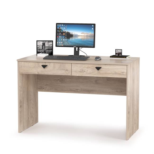 Стенка для домашнего офиса Бостон № 40 цвет дуб эндгрейн элегантный/фасады МДФ милк рикамо софт