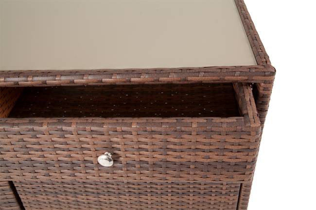 "Мальта" тумба плетеная из искусственного ротанга, цвет коричневый