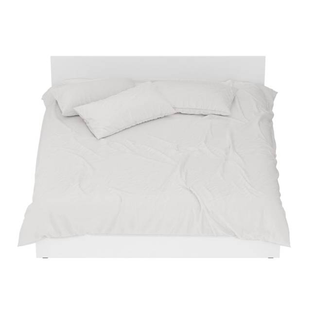 Кровать белая с ящиками Стандарт 1800 цвет белый