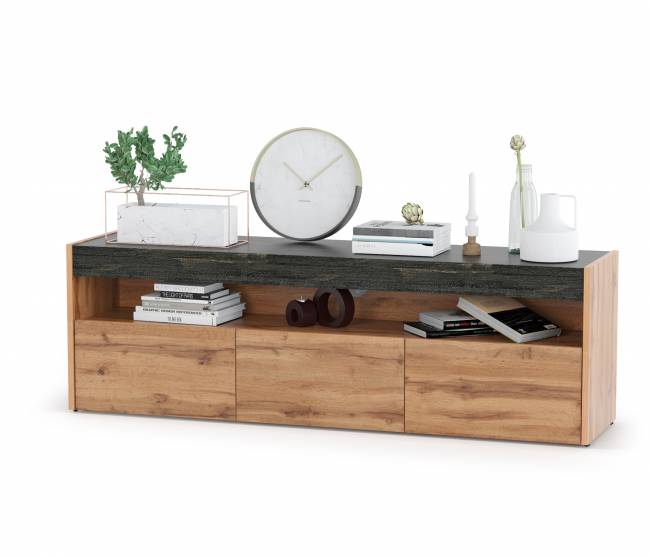 Тумба под ТВ 13.272 цвет дуб вотан/интра Тумба под ТВ 13.272 цвет дуб вотан/интра