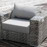 "Тито" кресло из искусственного ротанга, цвет серый
