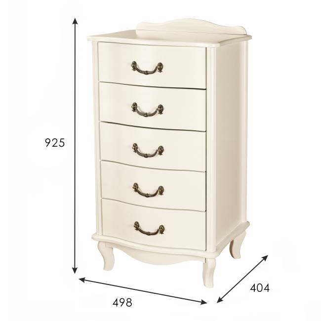 Комод Джульетта узкий 5 ящ., дуб шампань Л
