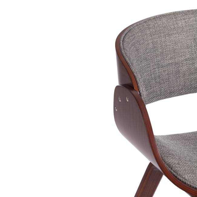 Стул LANDO (mod.8036) дерево / ткань, 59х53х75 см, орех/серый, Aimcasa 28 орех темный, серый дерево / ткань