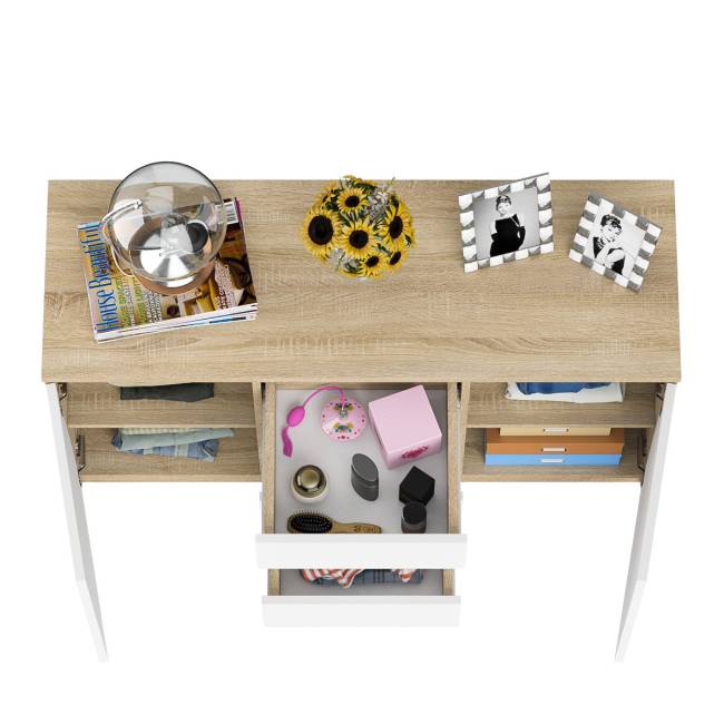 Комод-тумба три ящика и две дверки Мори МК1200.3 цвет дуб сонома/белый Комод-тумба три ящика и две дверки Мори МК1200.3 цвет дуб сонома/белый