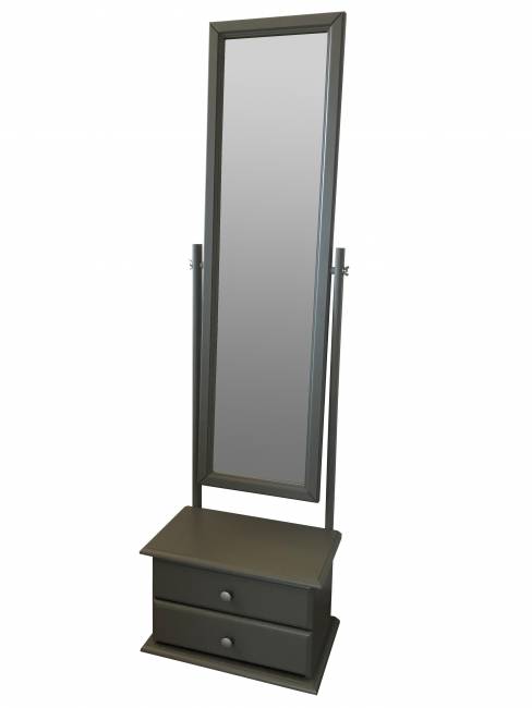 Зеркало с тумбой Селена серый 151 см х 46 см