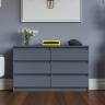 Широкий комод шесть ящиков Мори МК1200.6 цвет графит