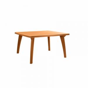 Стол пластиковый Солнце прямоугольный, коричневый