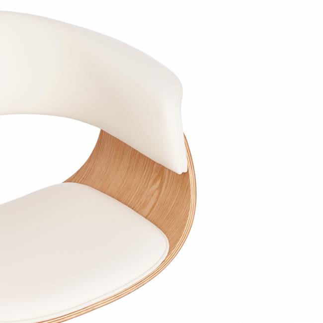 Кресло VIMTA  натуральный, кож/зам белый белый