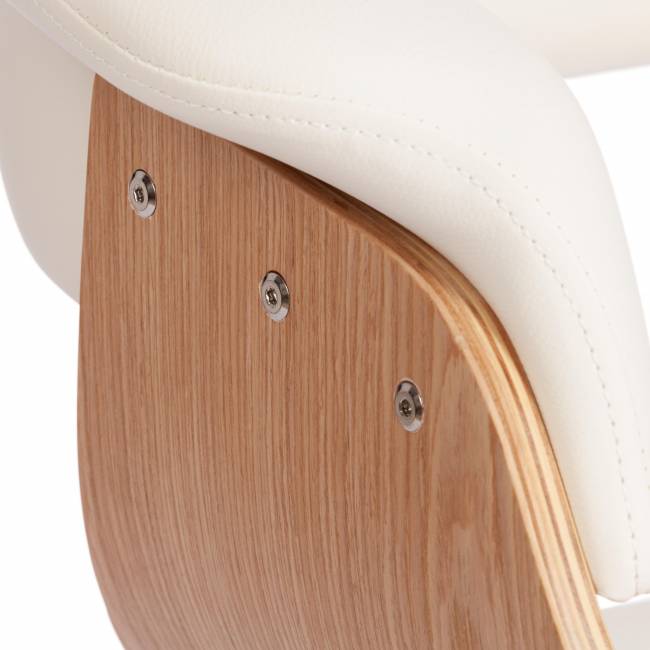 Кресло VIMTA  натуральный, кож/зам белый белый