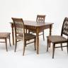 Обеденная группа Верди 120 со стульями Рич/ ромб коричневый, Орех
