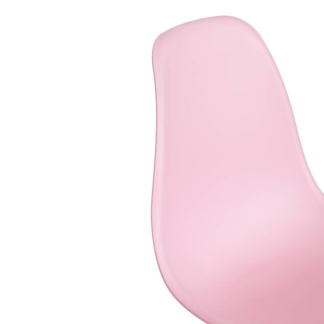 Стул CINDY (EAMES) (mod. 001) дерево бук/металл/сиденье пластик, 51x46x82.5см, светло-розовый/light pink  (Комплект из 4 шт.) светло-розовый/light pink дерево бук/металл/сиденье пластик