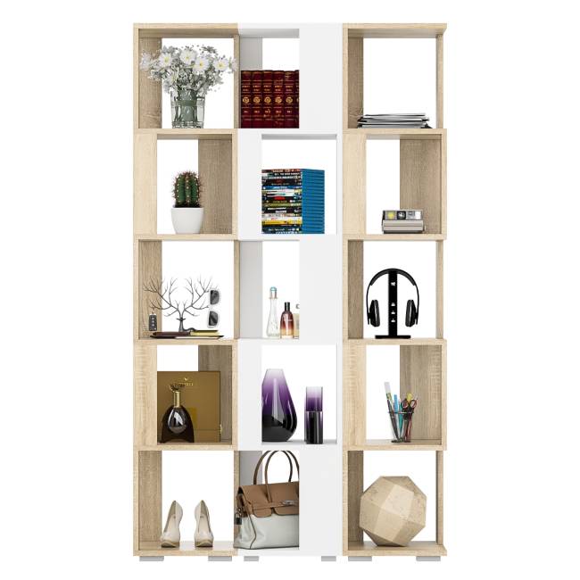 Комплект их 3-х открытых стеллажей цвет дуб сонома/белый