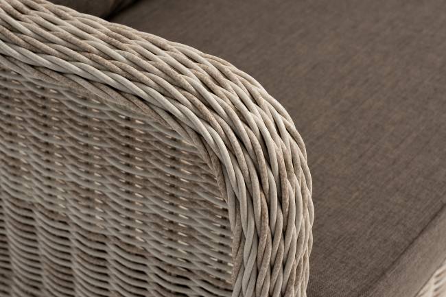 "Гляссе" диван трехместный из искусственного ротанга, цвет бежевый