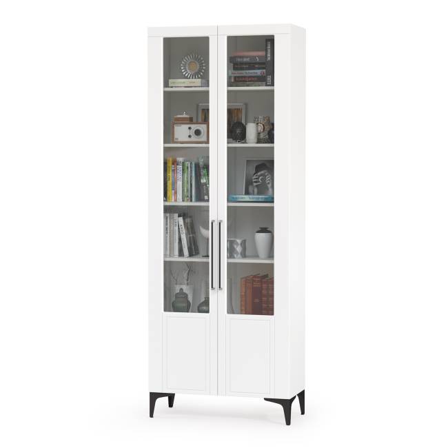 Большая стенка для ТВ-аппаратуры Валенсия № 64 цвет белый шагрень