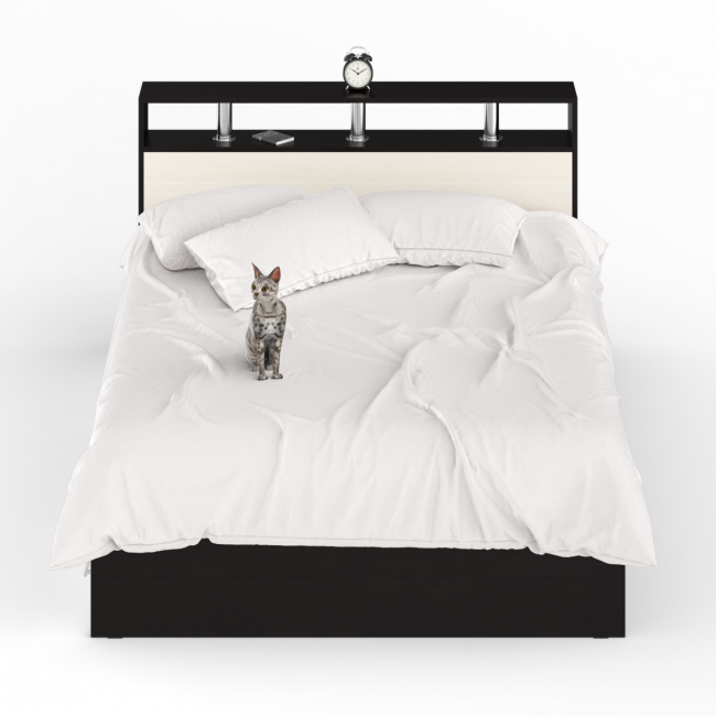 Кровать с ящиками Камелия 1400 цвет венге/дуб лоредо