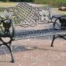 Садовая скамья из литого алюминия Lily