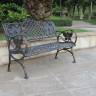 Садовая скамья из литого алюминия Lily