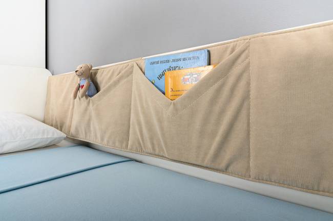 Кровать детская с тремя ящиками и открытый детский стеллаж Эйп цвет белый/дуб белый