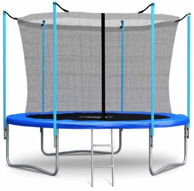 Батут "Atlas Sport", 252 см (8ft) с внутренней сеткой и лестницей BLUE