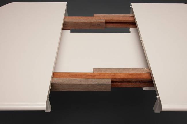 Стол раскладной Modena (MD-T4EX) дерево гевея/мдф, 100+29х75х75 см, ivory white (слоновая кость 2-5) ivory white (слоновая кость 2-5) дерево гевея/мдф