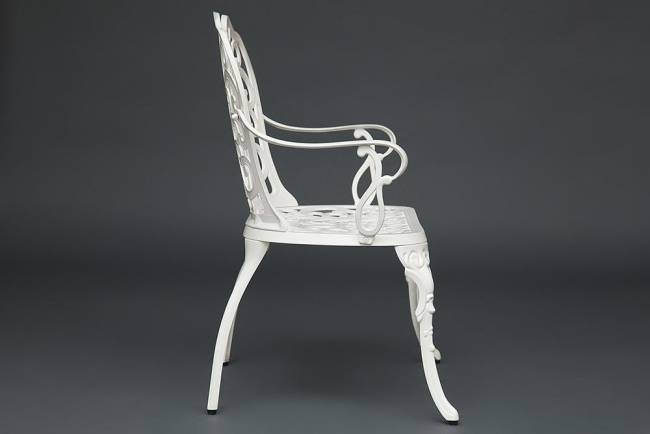 Скамья Secret De Maison Symphonie  алюминиевый сплав, 95х56х92см, butter white белый алюминиевый сплав