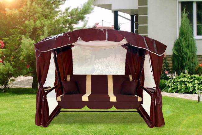 Качели садовые "ТОРОНТО", бордо Качели садовые "ТОРОНТО", бордо